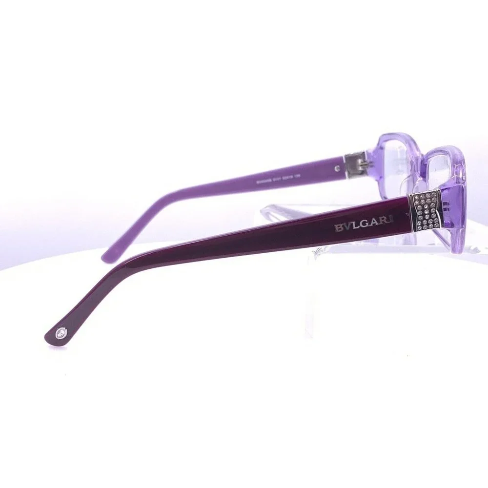 Bulgari Translucent Lavender Front with Dark Purple Temples Women's Glasses